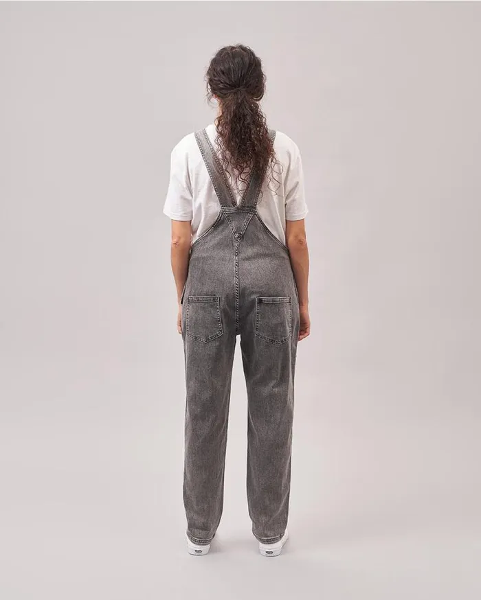 Passenger Clothing Roamist Organic Cotton Dungarees Washed Black Denim Women Dungarees and Trousers