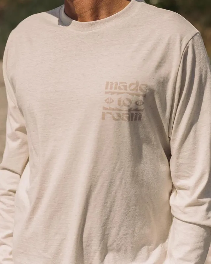Passenger Clothing Sunrise Recycled Cotton Ls TShirt Milky Marl Men TShirts and Vests