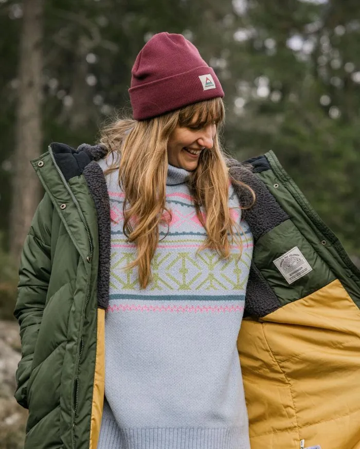 Passenger Clothing Tasman Recycled 20 Long Insulated Jacket Fir Tree Women Jackets