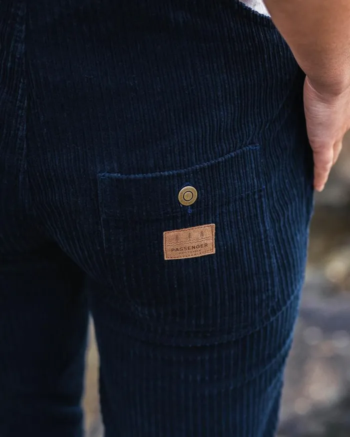 Passenger Clothing Tiaga Cord Dungarees Deep Navy Women Dungarees and Trousers