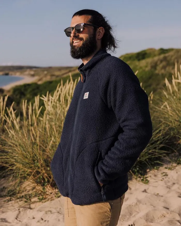 Passenger Clothing Tripper Full Zip Sherpa Fleece Navy Men Fleece