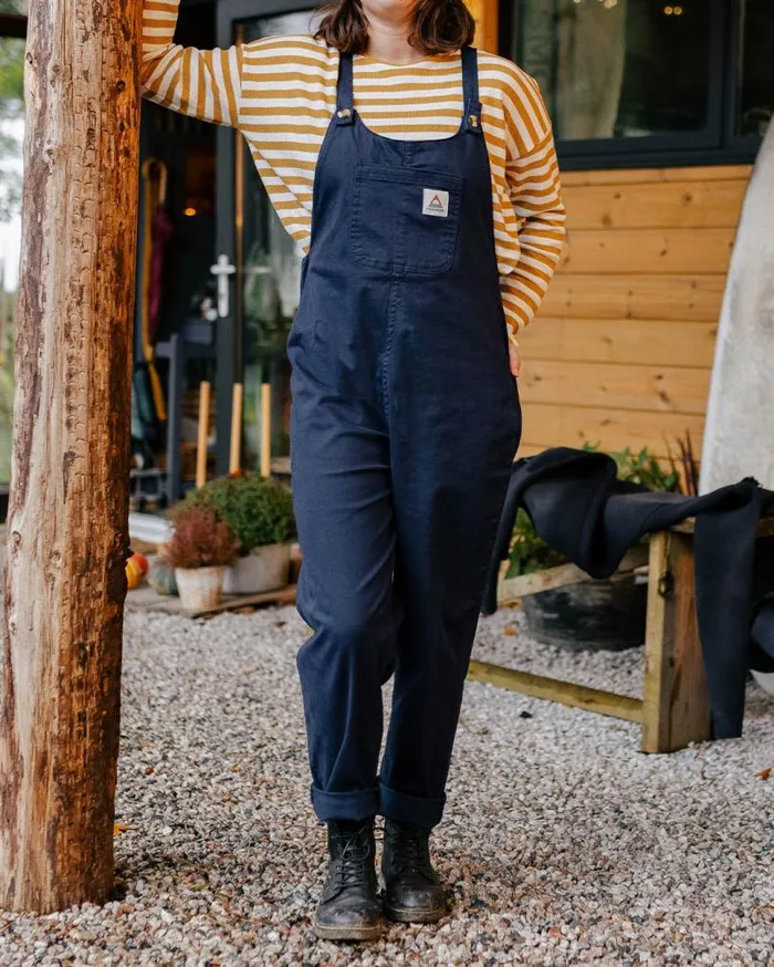 Passenger Clothing Verglass Dungarees Deep Navy Women Dungarees and Trousers