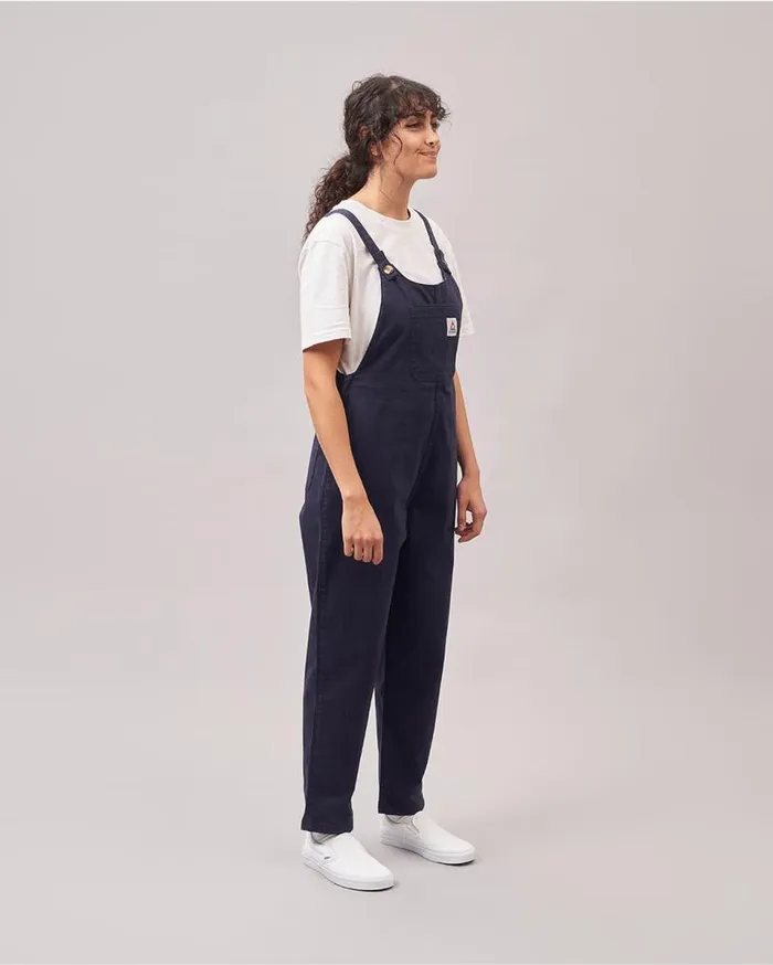 Passenger Clothing Verglass Dungarees Deep Navy Women Dungarees and Trousers