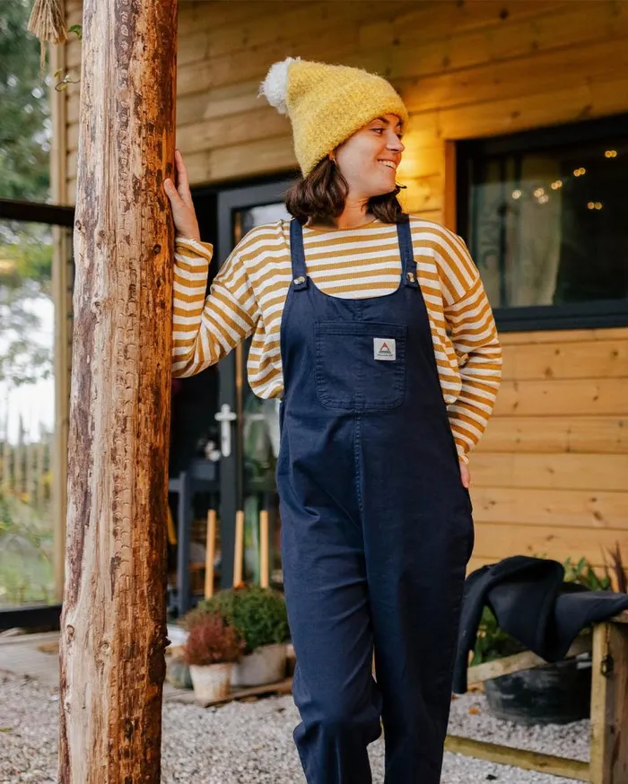 Passenger Clothing Verglass Dungarees Deep Navy Women Dungarees and Trousers