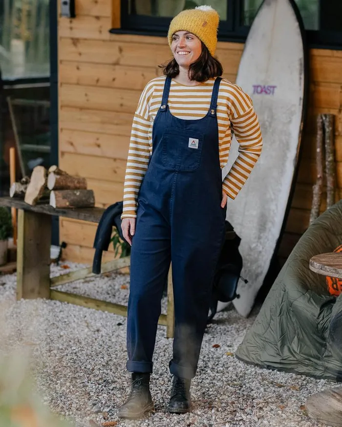 Passenger Clothing Verglass Dungarees Deep Navy Women Dungarees and Trousers