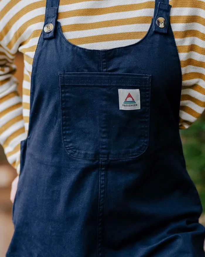 Passenger Clothing Verglass Dungarees Deep Navy Women Dungarees and Trousers