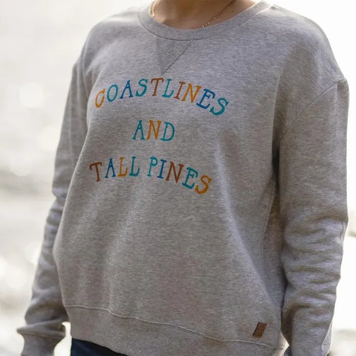 Passenger Clothing Voyage Recycled Sweatshirt Grey Marl Women Hoodies and Sweatshirts