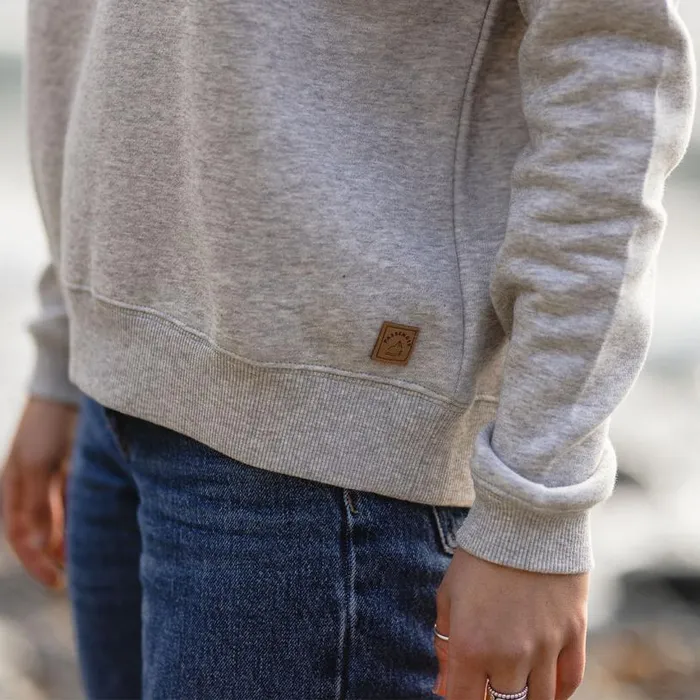 Passenger Clothing Voyage Recycled Sweatshirt Grey Marl Women Hoodies and Sweatshirts