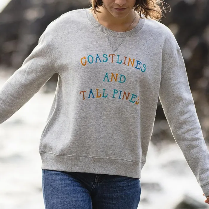 Passenger Clothing Voyage Recycled Sweatshirt Grey Marl Women Hoodies and Sweatshirts