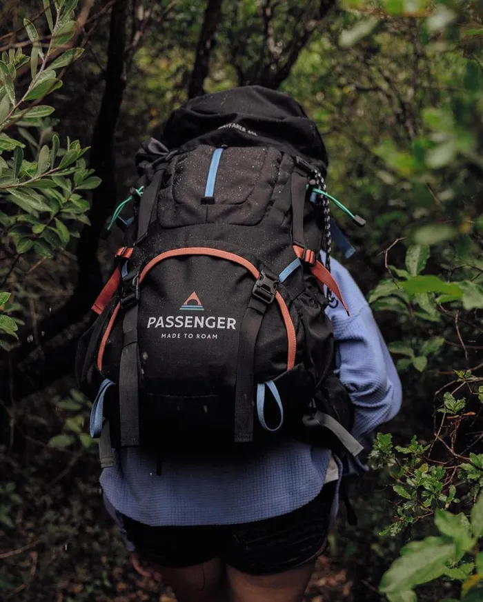 Passenger Clothing Wayfarer Recycled 65L Backpack Black WomenMen Backpacks and Bags