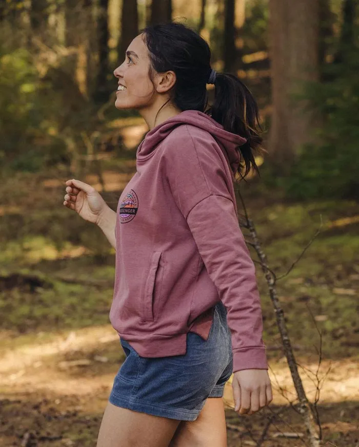 Passenger Clothing Wilds Recycled Cotton Hoodie Crushed Berry Women Hoodies and Sweatshirts