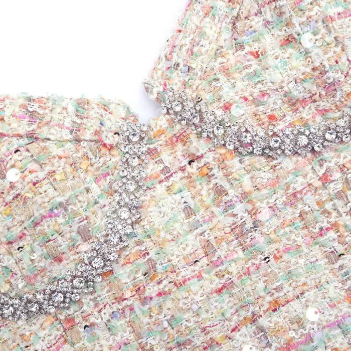 Pastel Boucle Mini Dress Women Self Portrait Dresses Pastel Boucle Mini Dress Women Self Portrait Dresses