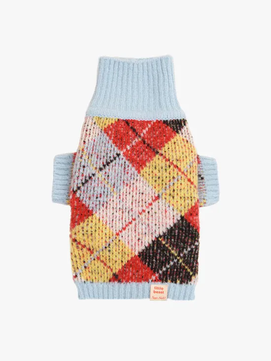 Pet Women Dog Sweater Cirque Argyle Lisa Says Gah