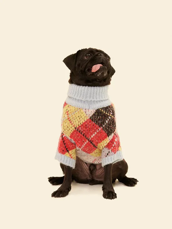 Pet Women Dog Sweater Cirque Argyle Lisa Says Gah