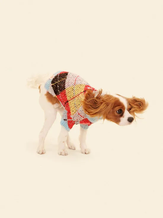Pet Women Dog Sweater Cirque Argyle Lisa Says Gah