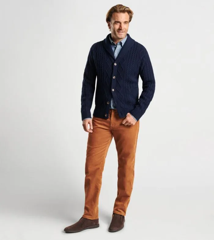 Peter Millar Sweaters Men Fisherman039s Cable Shawl Collar Cardigan