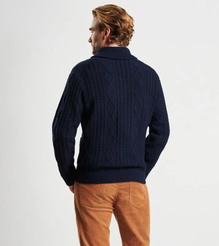 Peter Millar Sweaters Men Fisherman039s Cable Shawl Collar Cardigan