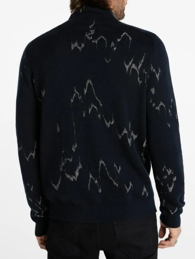 PIERRE MOCK NECK SWEATER Twine Brown Clothing John Varvatos TShirts