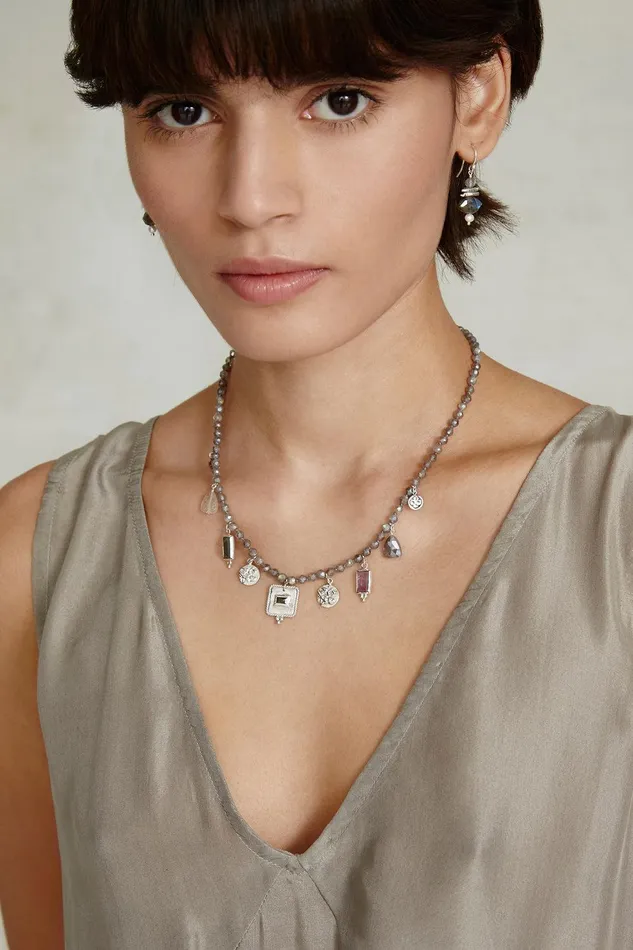 Pilar Charm Necklace Labradorite Mix Women Chan Luu Necklaces