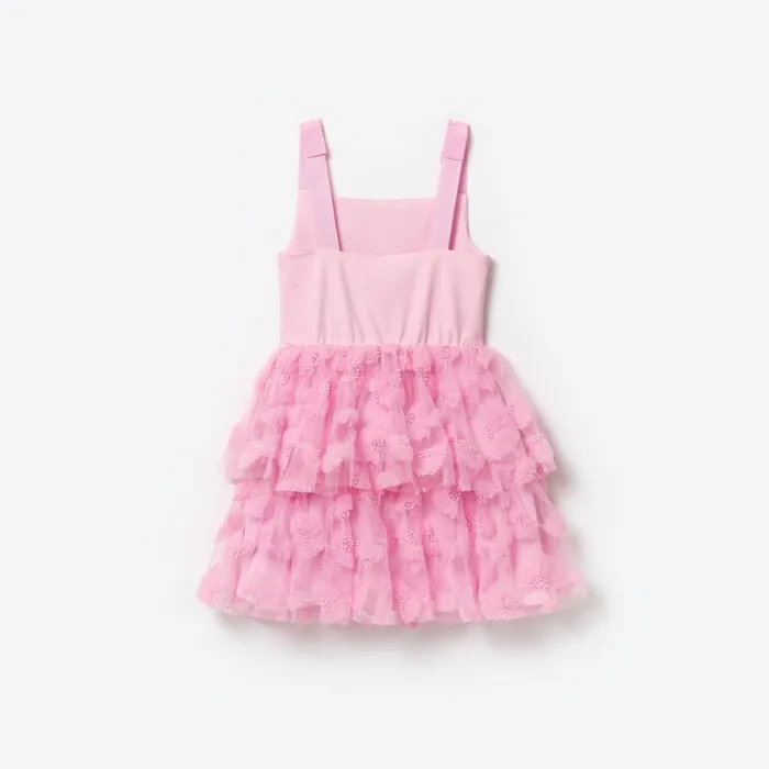 Pink Jersey And Tulle Dress WomenKids Self Portrait Flower Girl Pink Jersey And Tulle Dress WomenKids Self Portrait Flower Girl