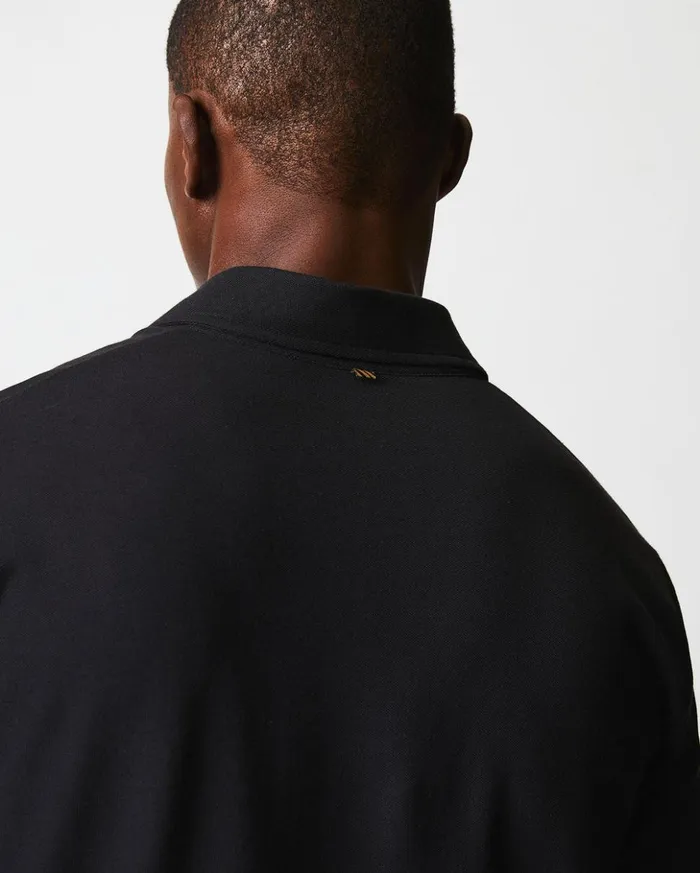 Polos Tees and Henleys Men Billy Reid Pique Pensacola Polo Black