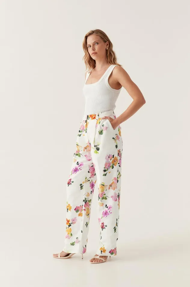 Portray Relaxed Pant Scattered Floral Women Aje Pants