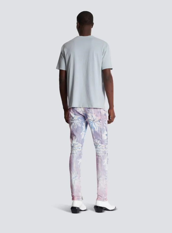 Printed Paris Shortsleeved Tshirt Grey Men Balmain TShirts