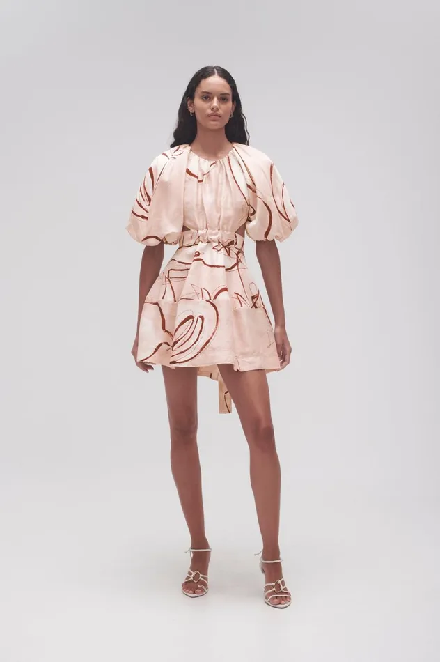Psychedelia Cut Out Mini Dress Whimsical Dove Women Aje Mini Dresses