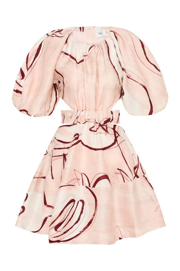 Psychedelia Cut Out Mini Dress Whimsical Dove Women Aje Mini Dresses