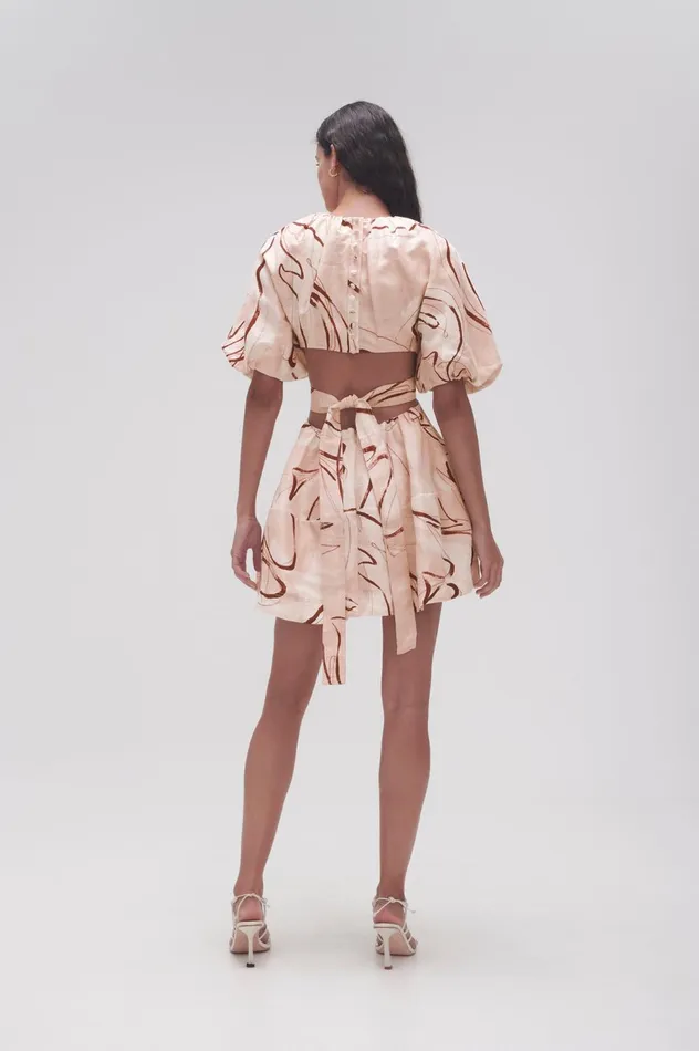 Psychedelia Cut Out Mini Dress Whimsical Dove Women Aje Mini Dresses
