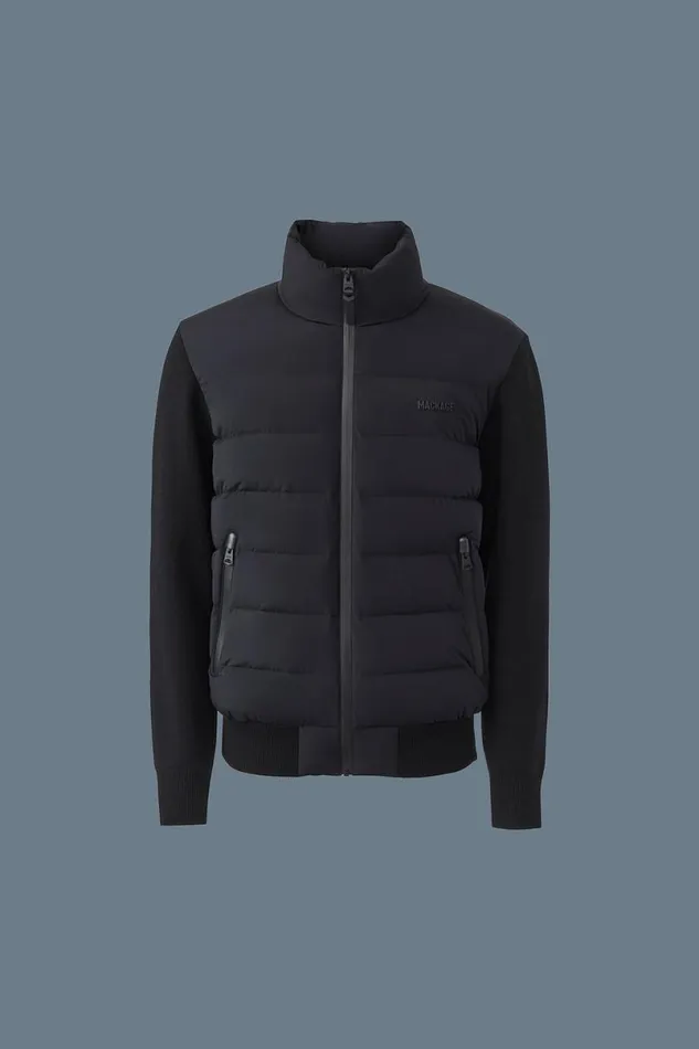 Puffer Men Mackage HANEYCITY Hybrid Light Down Jacket Black