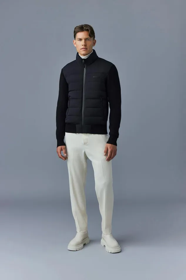 Puffer Men Mackage HANEYCITY Hybrid Light Down Jacket Black Puffer Men Mackage HANEYCITY Hybrid Light Down Jacket Black