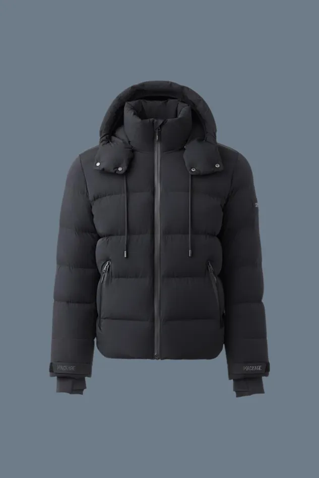 Puffer Men Mackage SAMUELSKI Medium Down Jacket With Hood Sky Blue