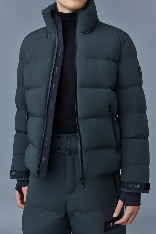 Puffer Men Mackage SAMUELSKI Medium Down Jacket With Hood Sky Blue Puffer Men Mackage SAMUELSKI Medium Down Jacket With Hood Sky Blue