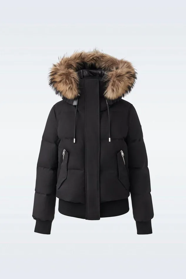Puffers Women Mackage NEFIFZ Down Jacket With Removable Fur Trimmed Hood Black Puffers Women Mackage NEFIFZ Down Jacket With Removable Fur Trimmed Hood Black