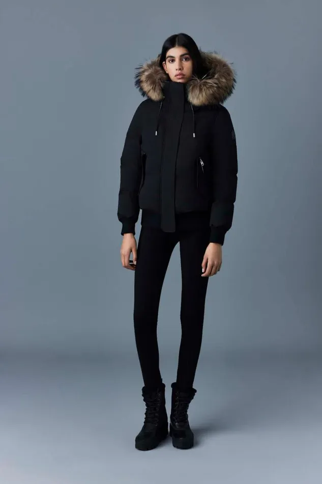 Puffers Women Mackage NEFIFZ Down Jacket With Removable Fur Trimmed Hood Black Puffers Women Mackage NEFIFZ Down Jacket With Removable Fur Trimmed Hood Black