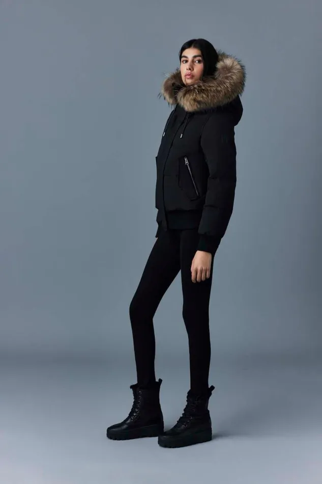 Puffers Women Mackage NEFIFZ Down Jacket With Removable Fur Trimmed Hood Black Puffers Women Mackage NEFIFZ Down Jacket With Removable Fur Trimmed Hood Black