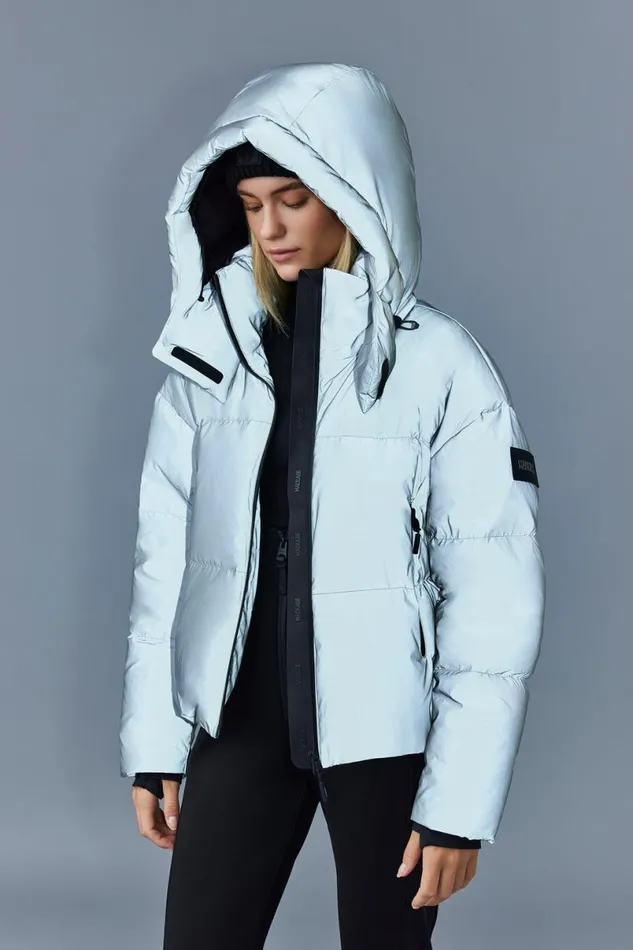 Puffers Women Mackage TESSYRF Down Jacket With Reflective Shell Reflective