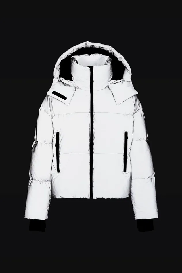 Puffers Women Mackage TESSYRF Down Jacket With Reflective Shell Reflective