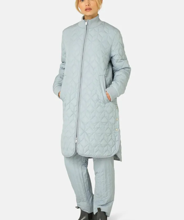 Quilt Coat 8211 Pale Petroleum Outerwear Ilse Jacobsen All Jackets And Coats