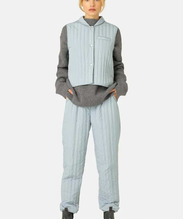 Quilt Vest 8211 Pale Petroleum Outerwear Ilse Jacobsen All Jackets And Coats