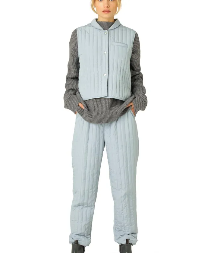 Quilt Vest 8211 Pale Petroleum Outerwear Ilse Jacobsen All Jackets And Coats Quilt Vest 8211 Pale Petroleum Outerwear Ilse Jacobsen All Jackets And Coats
