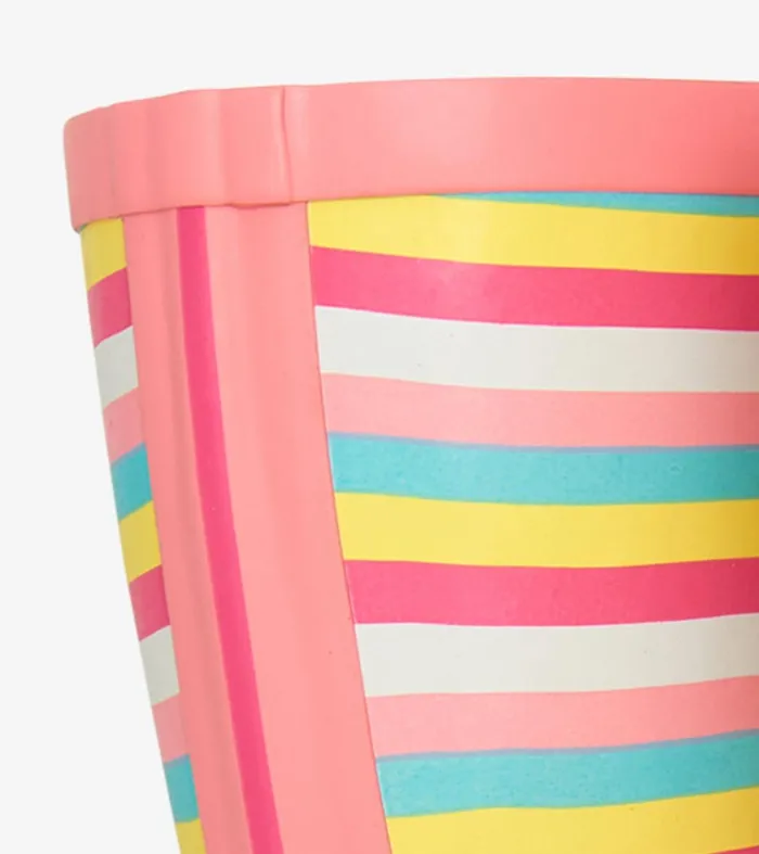 Rainwear GirlsBaby and Toddler Hatley Girls Pretty Stripes Packable Rain Boots