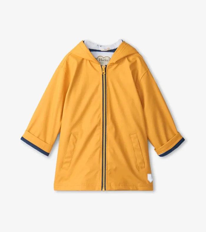 Rainwear GirlsBoys Hatley Yellow ZipUp Rain Jacket