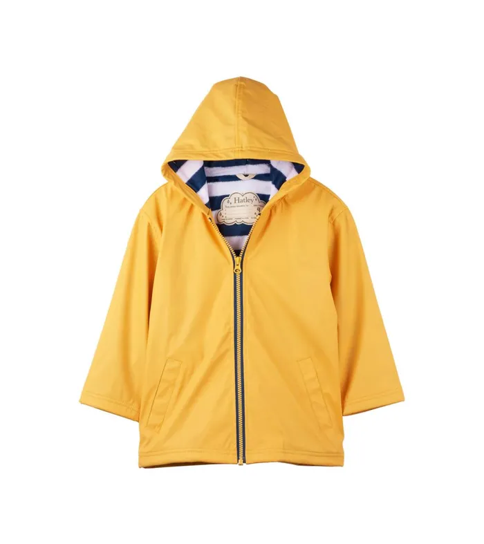Rainwear GirlsBoys Hatley Yellow ZipUp Rain Jacket