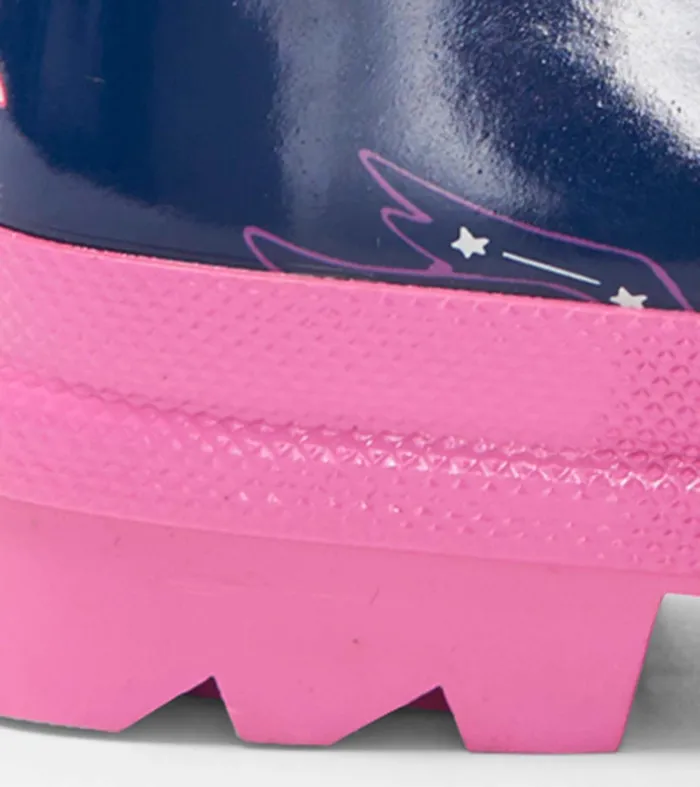 Rainwear Girls Hatley Unicorn Constellations Shiny Rain Boots