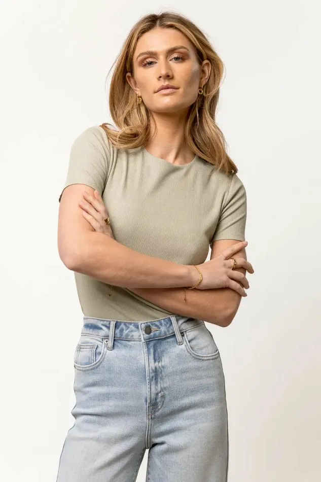 Rickie Top In Sage 8211 FINAL SALE Sage Women Bohme Tees and Tanks