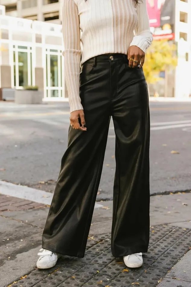 Rory Vegan Leather Pants Black Women Bohme Pants