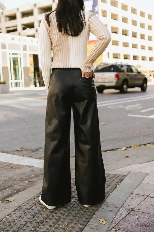 Rory Vegan Leather Pants Black Women Bohme Pants