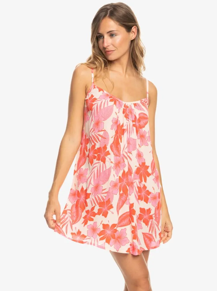 Roxy Cover Ups Summer Adventures Beach CoverUp Dress Pale Dogwood Lhibiscus 8211 Women